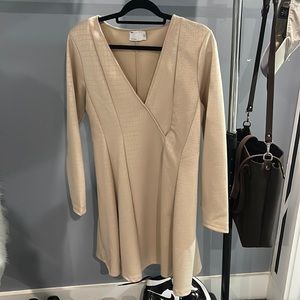 Cream long sleeve ASOS dress